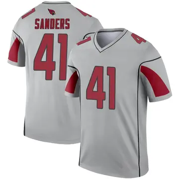 Youth Nike Arizona Cardinals Myjai Sanders Inverted Silver Jersey - Legend