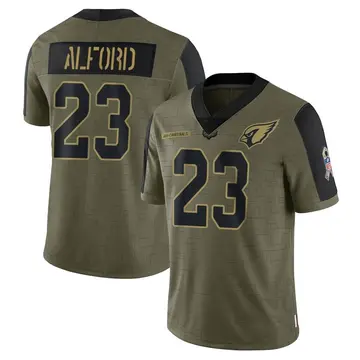 Youth Nike Arizona Cardinals Robert Alford Olive 2021 Salute To Service Jersey - Limited