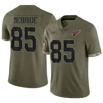 Youth Nike Arizona Cardinals Trey McBride Olive 2022 Salute To Service Jersey - Limited