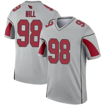 Youth Nike Arizona Cardinals Trysten Hill Inverted Silver Jersey - Legend