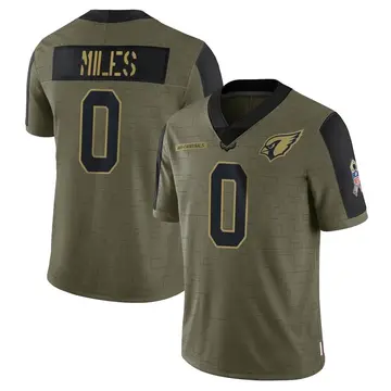 Youth Nike Arizona Cardinals Will Miles Olive 2021 Salute To Service Jersey - Limited